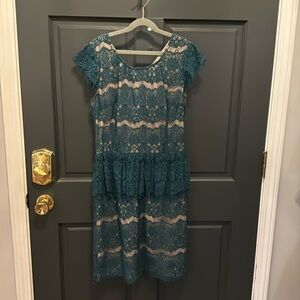 Maeve lace peplum dress